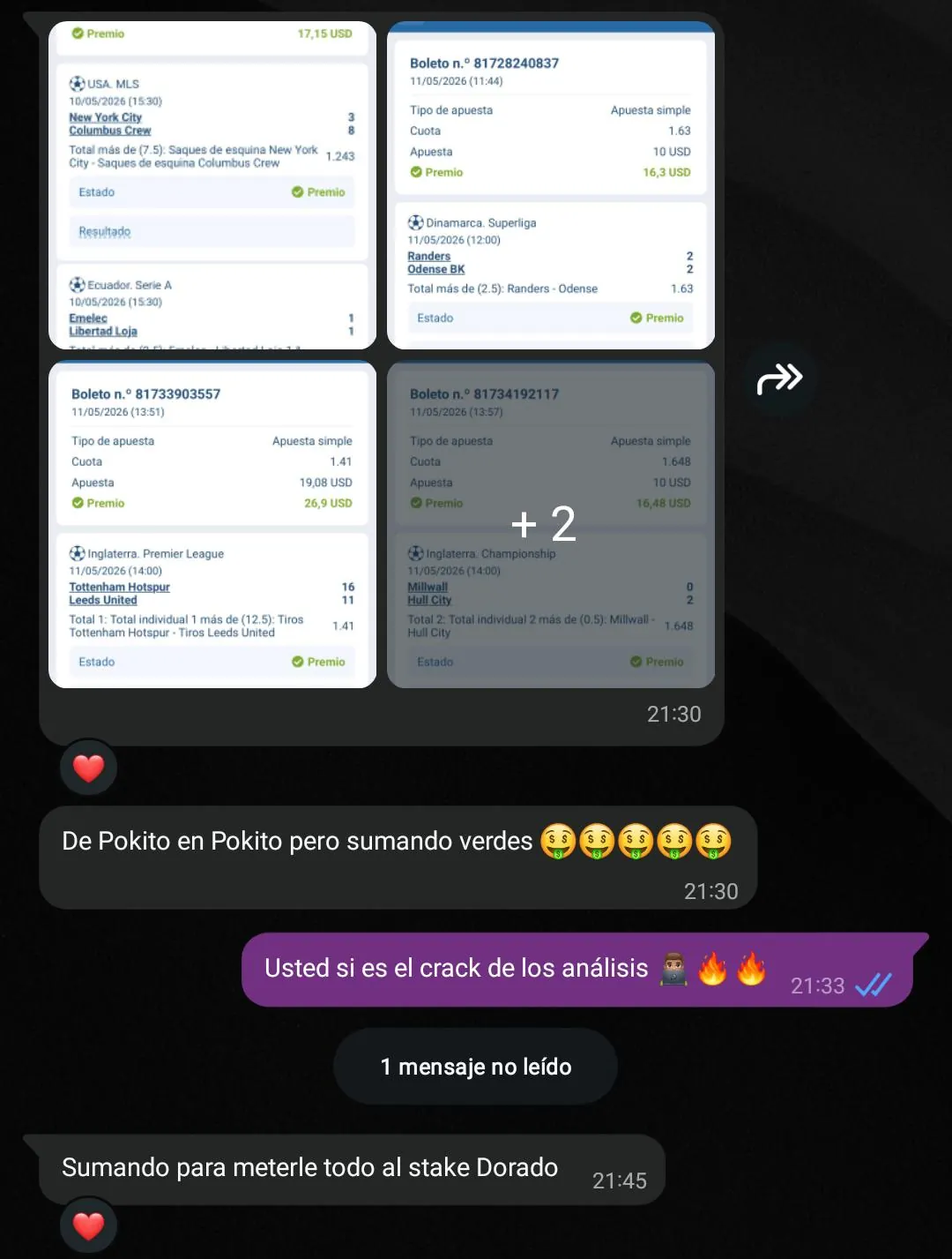Resultado real de la comunidad Neptuno